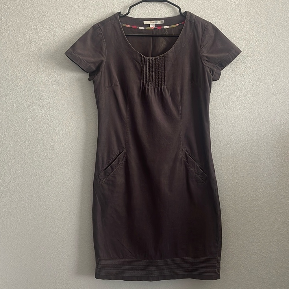 Boden Womens Grey Corduroy Dress